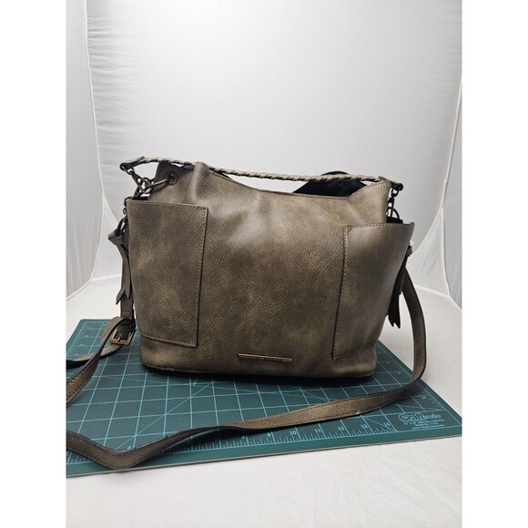 Steve Madden Vegan Leather Crossbody Bag Green - Picture 1 of 16